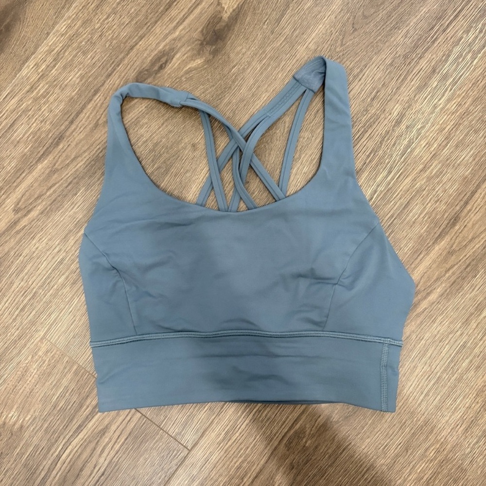 lululemon Athletica Blue Long-Line Energy Sports Bra